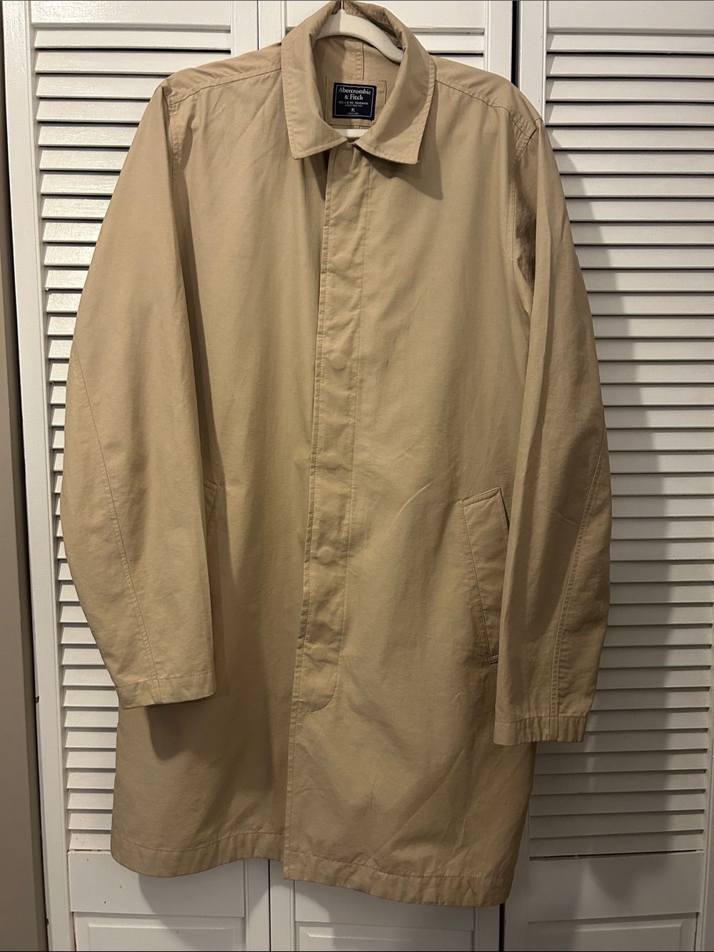 Abercombie & Fitch Men’s Trench Coat | Tan